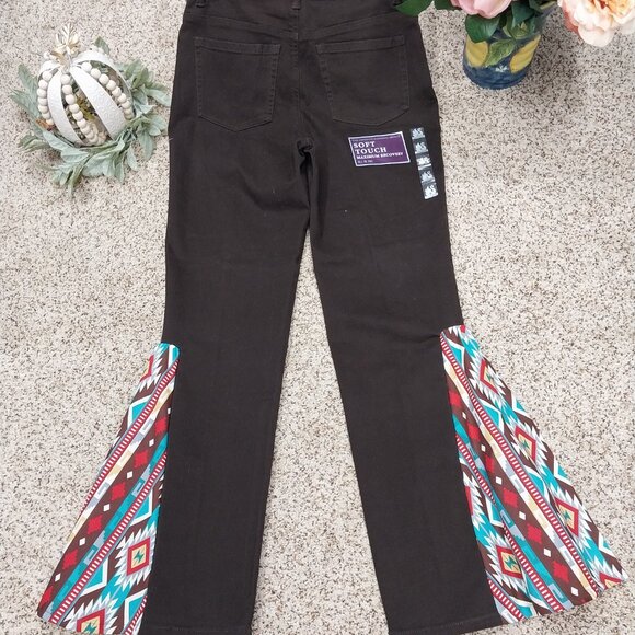 3777 Size 6 Upcycled Gloria Vanderbilt Brown New With Tags Flare Leg Jeans. - Picture 5 of 7